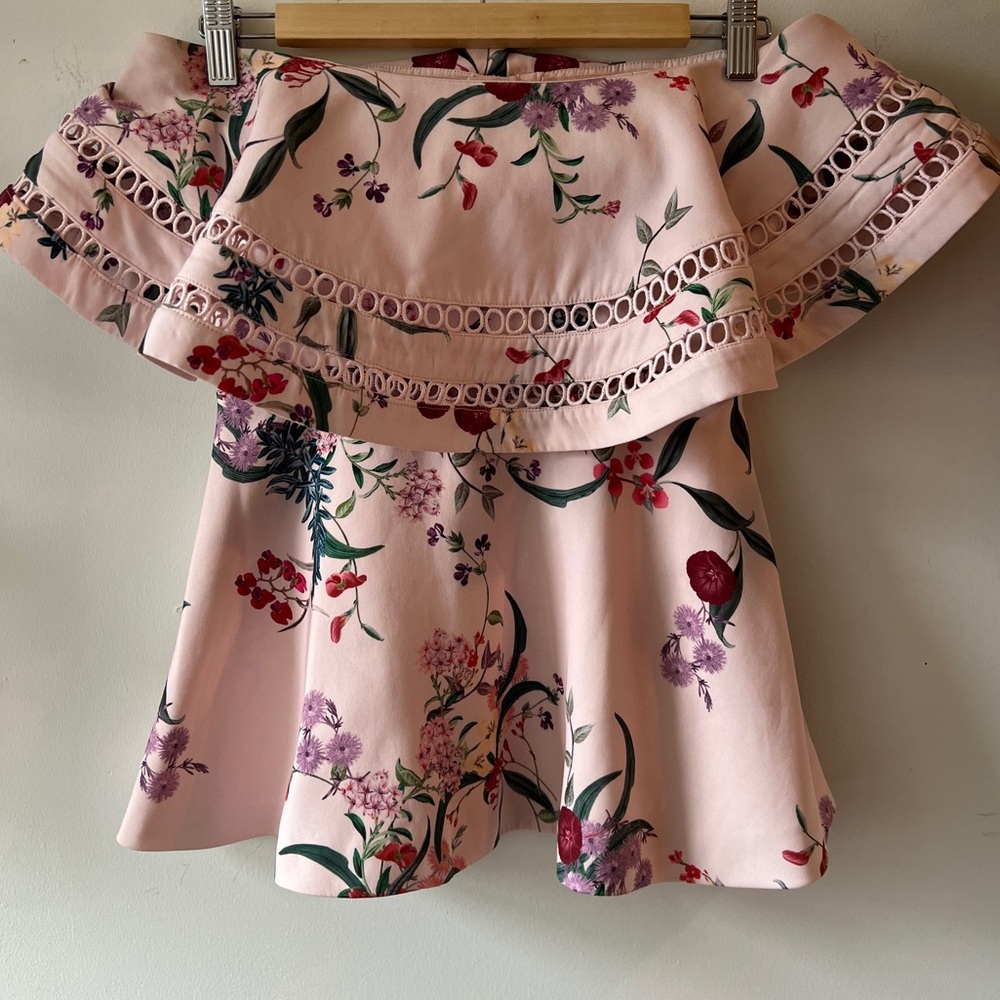 KEEPSAKE THE LABEL floral Strapless Top S